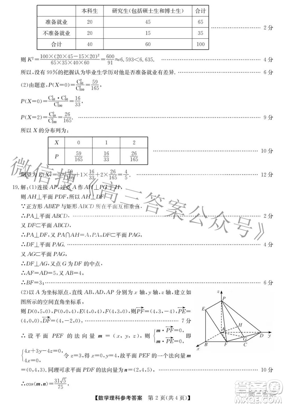 安徽省2022年高考考前適應(yīng)性考試?yán)砜茢?shù)學(xué)試題及答案