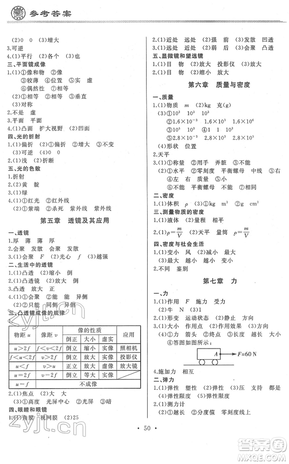 延邊人民出版社2022總復(fù)習(xí)測試一輪高效復(fù)習(xí)用書九年級物理人教版答案