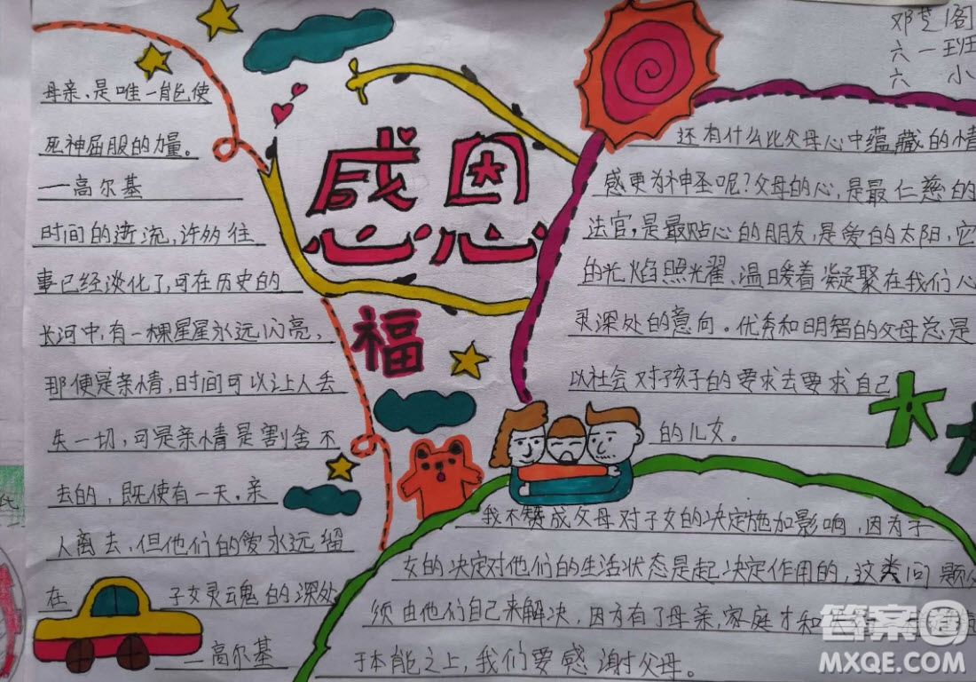 2022感恩母親節(jié)手抄報(bào)圖片簡(jiǎn)潔大方 感恩母親節(jié)手抄報(bào)圖片