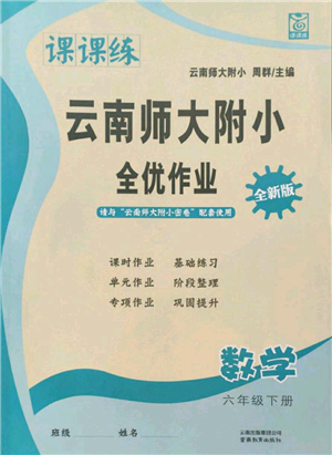 云南教育出版社2022課課練云南師大附小全優(yōu)作業(yè)六年級下冊數(shù)學人教版參考答案