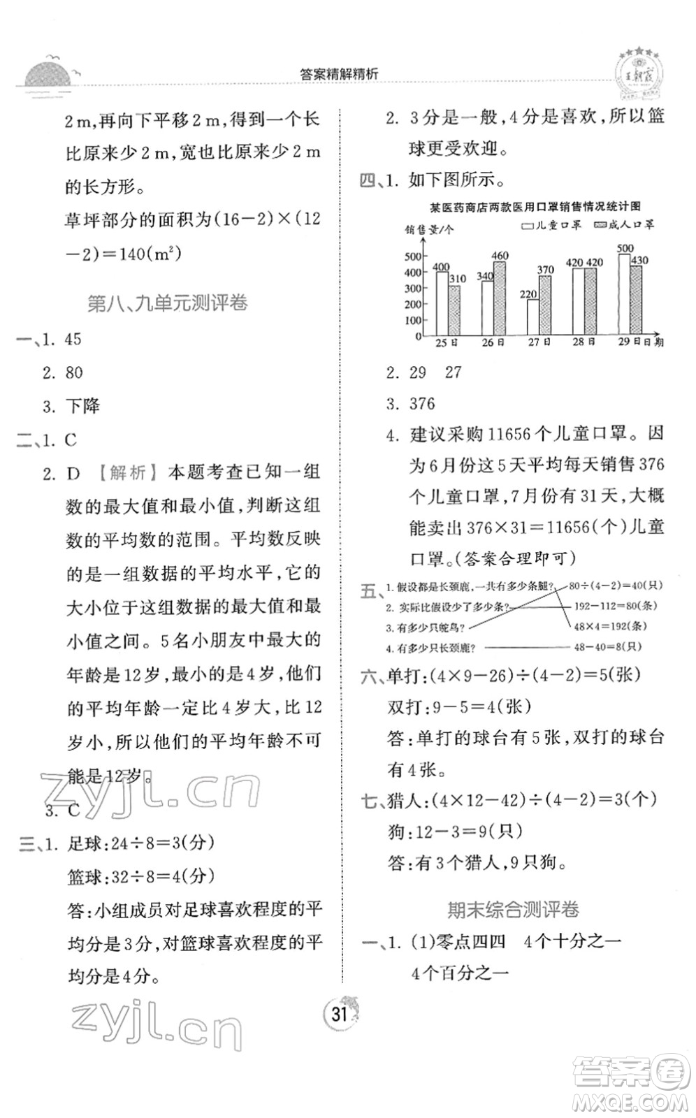 江西人民出版社2022王朝霞德才兼?zhèn)渥鳂I(yè)創(chuàng)新設計四年級數(shù)學下冊RJ人教版答案