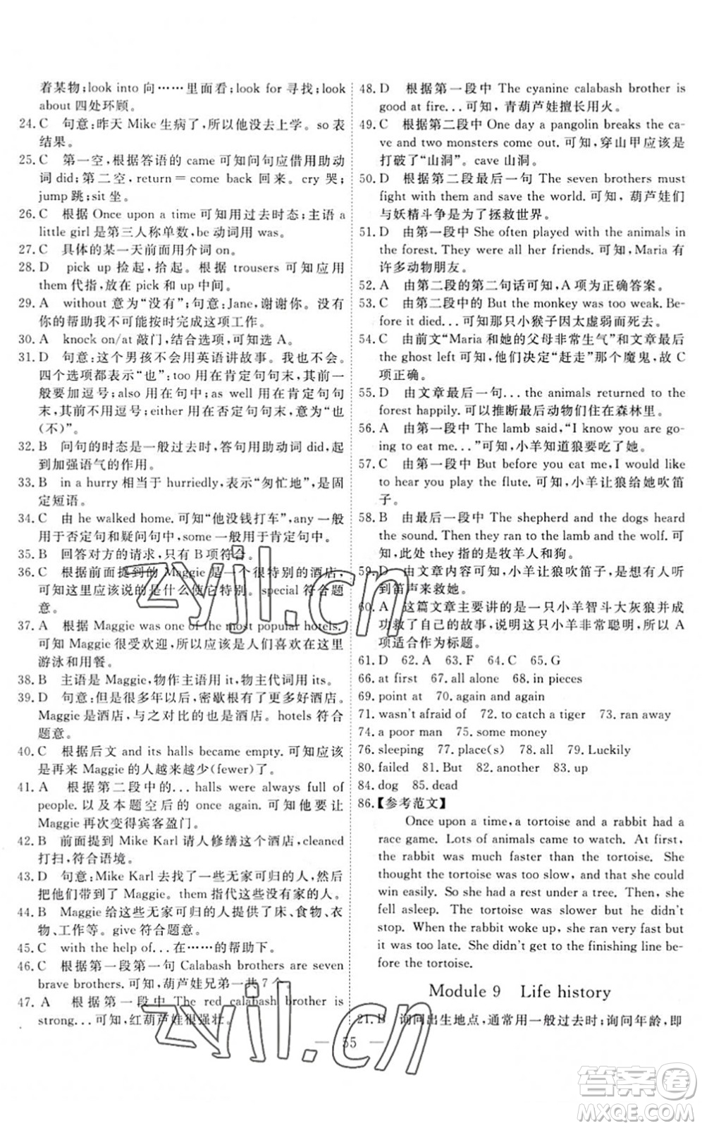 天津人民出版社2022一飛沖天小復(fù)習(xí)七年級(jí)英語(yǔ)下冊(cè)外研版答案