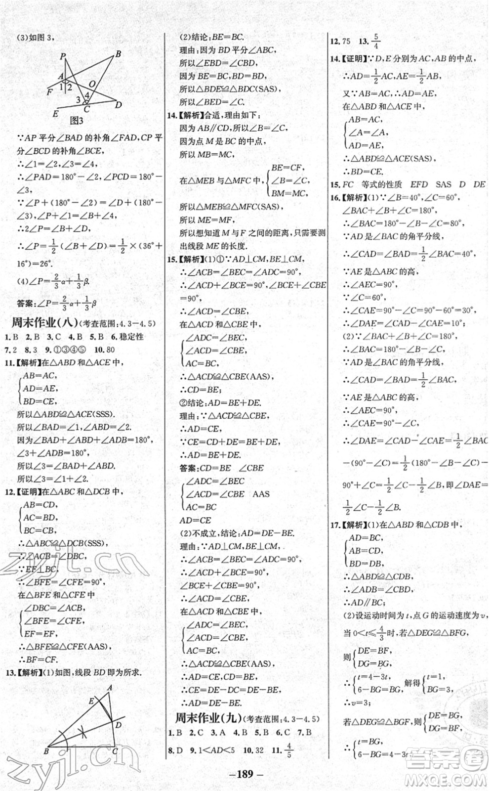 延邊大學(xué)出版社2022世紀(jì)金榜百練百勝七年級(jí)數(shù)學(xué)下冊(cè)BS北師大版答案