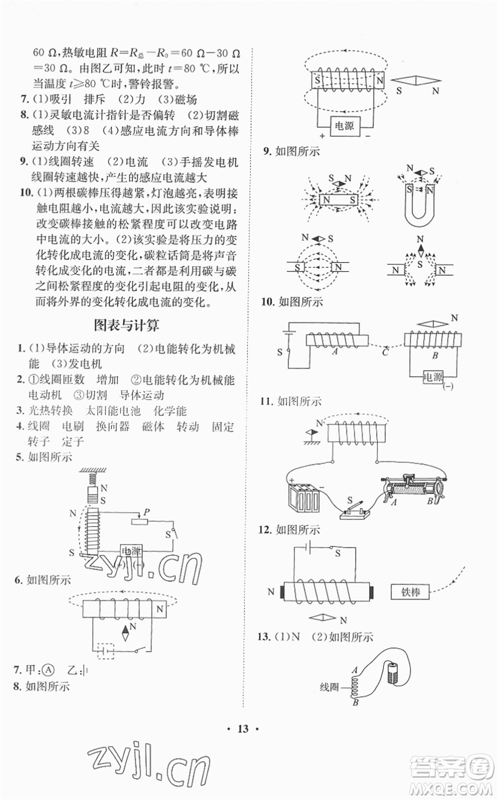 山東畫報出版社2022一課三練單元測試九年級物理下冊HK滬科版答案