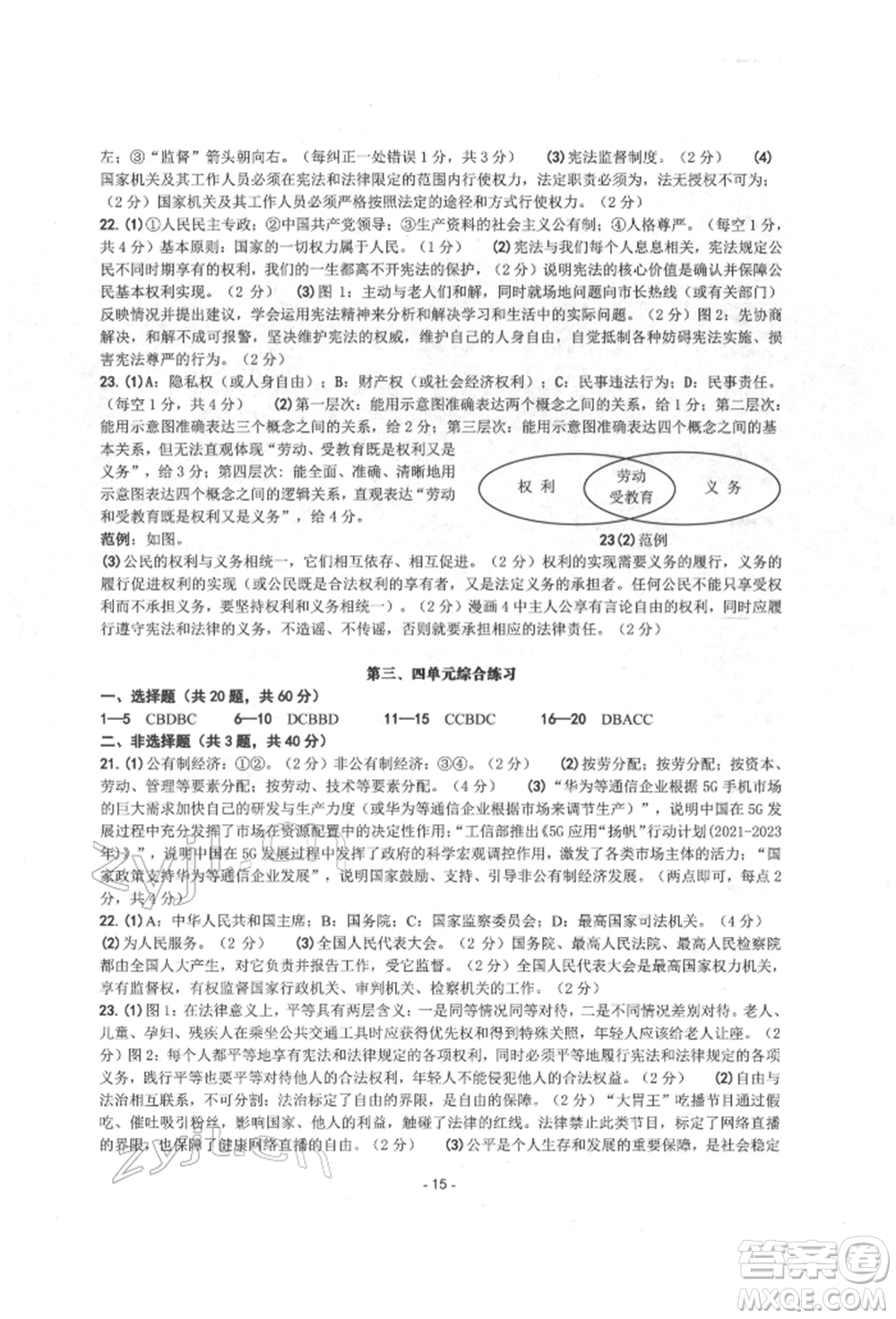 南方出版社2022練習(xí)精編八年級(jí)下冊(cè)中國(guó)歷史人教版參考答案