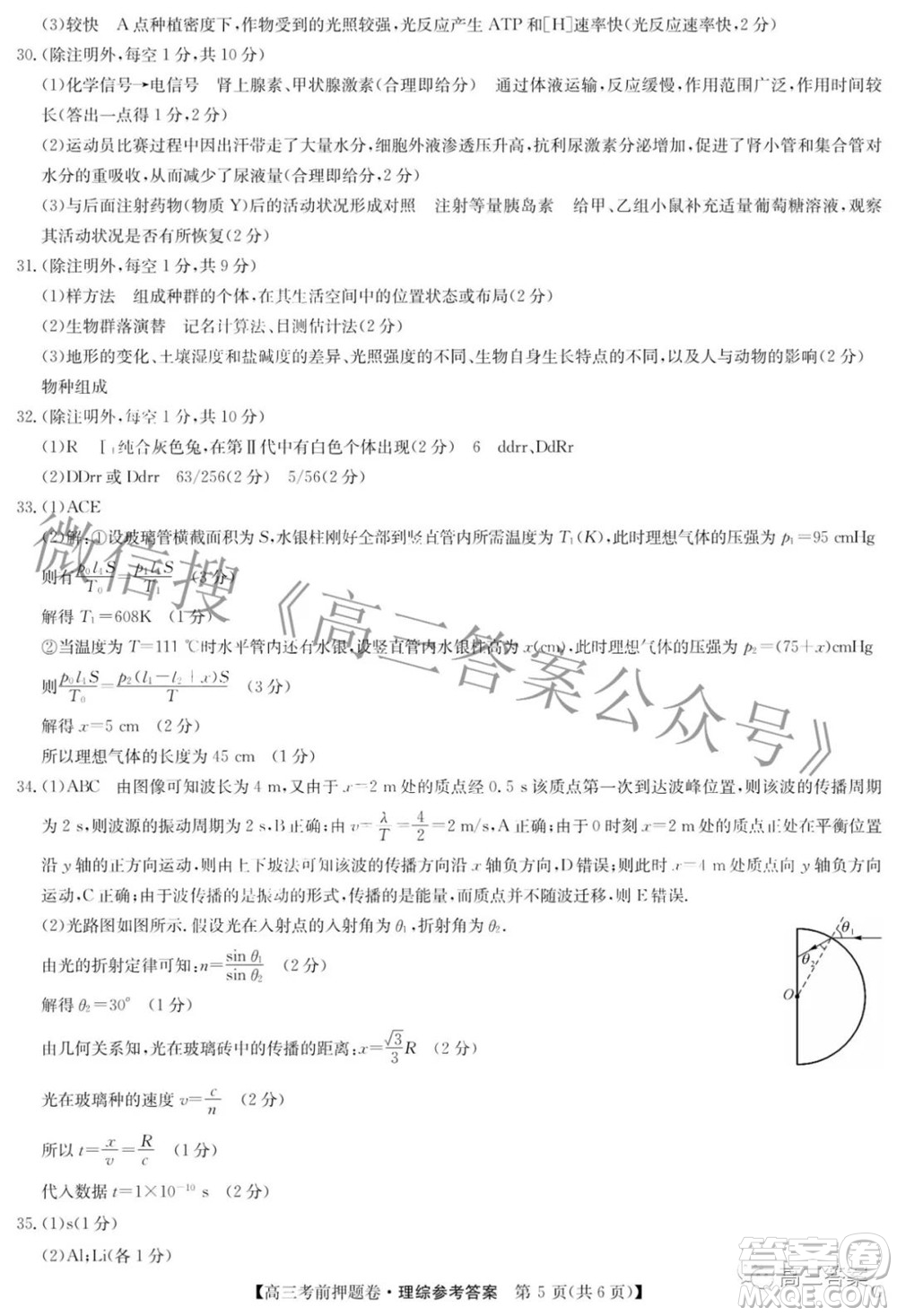 2022九師聯(lián)盟考前押題卷G版文科數(shù)學(xué)答案