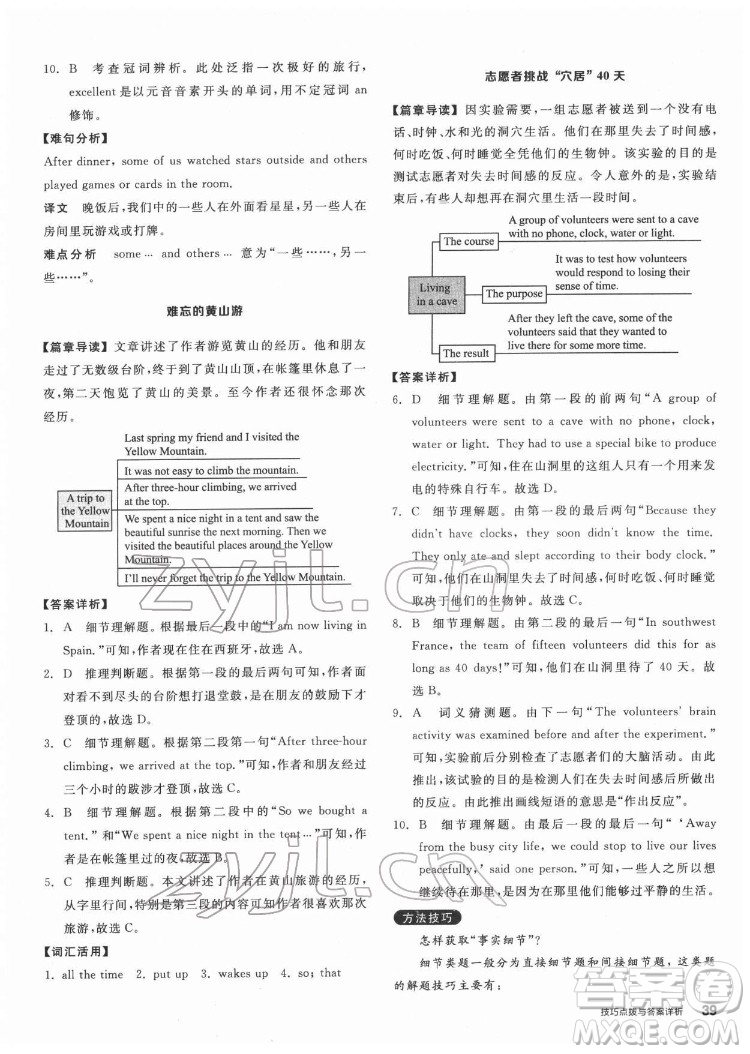 陽光出版社2022練就優(yōu)等生七年級(jí)英語下冊(cè)RJ人教版答案