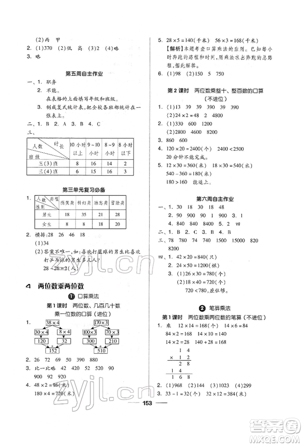 山東科學(xué)技術(shù)出版社2022新思維伴你學(xué)單元達(dá)標(biāo)測試卷三年級(jí)下冊數(shù)學(xué)人教版參考答案