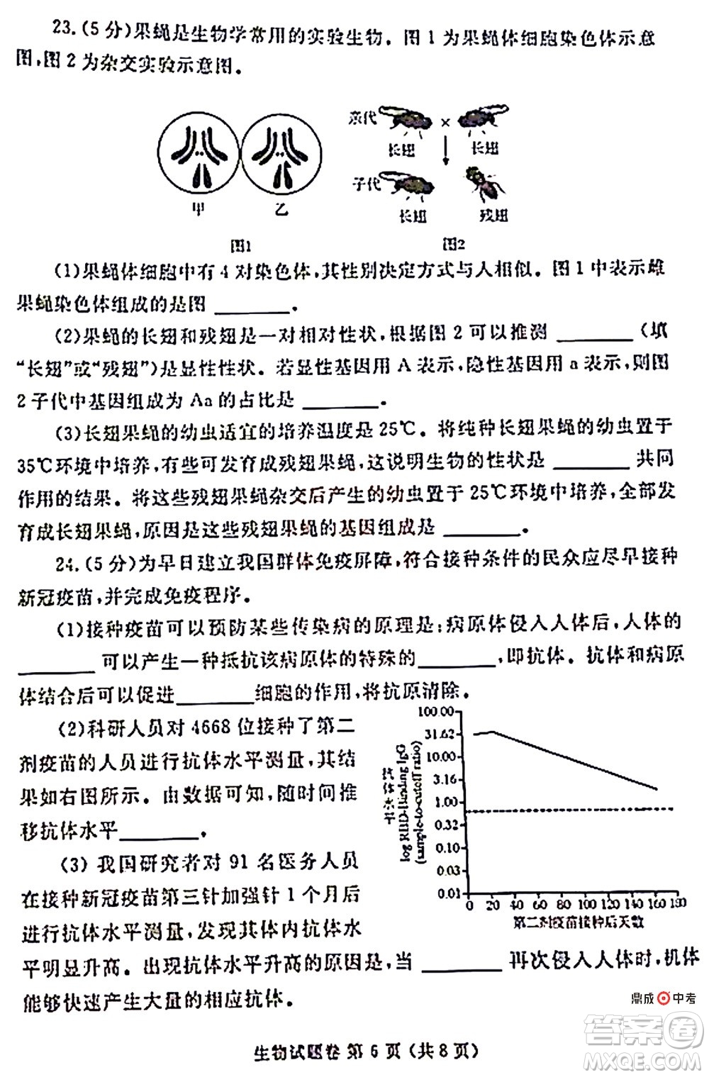 2022年鄭州市中招適應(yīng)性測(cè)試生物試卷及答案