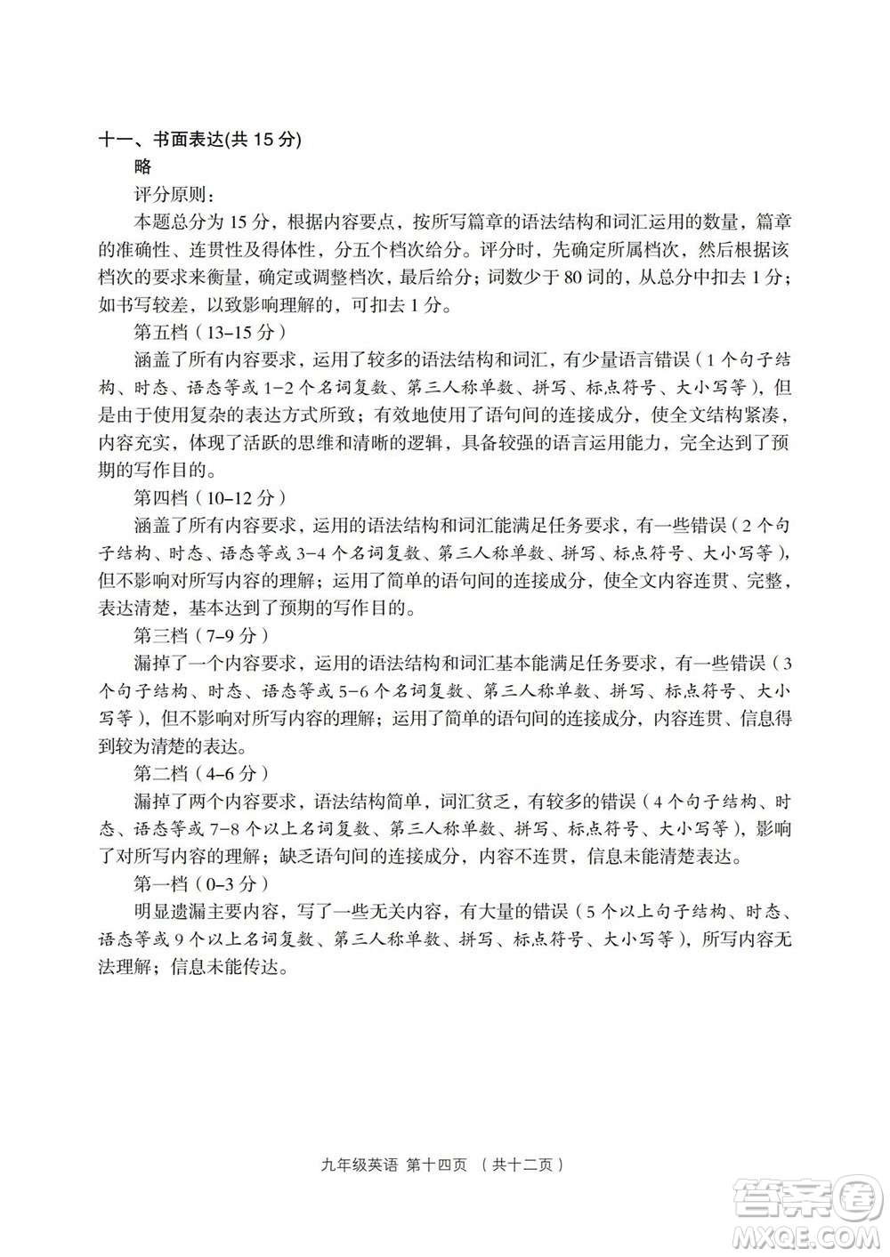 2022年山西省呂梁市中考第二次模擬考試卷英語(yǔ)試題及答案