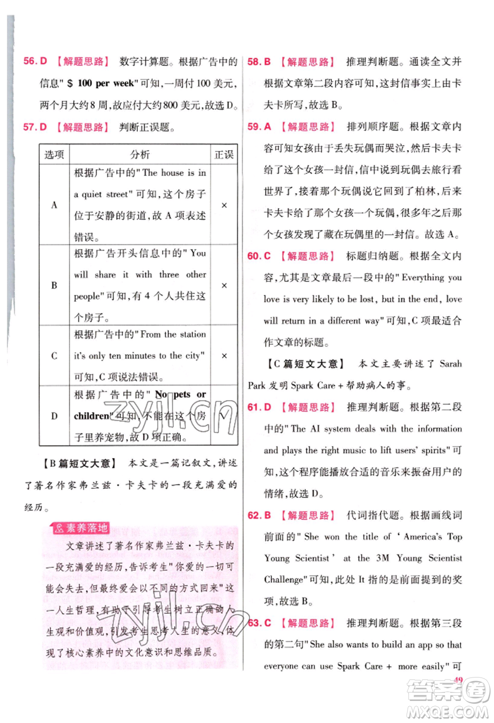 延邊教育出版社2022金考卷百校聯(lián)盟中考信息卷英語(yǔ)通用版江西專版參考答案