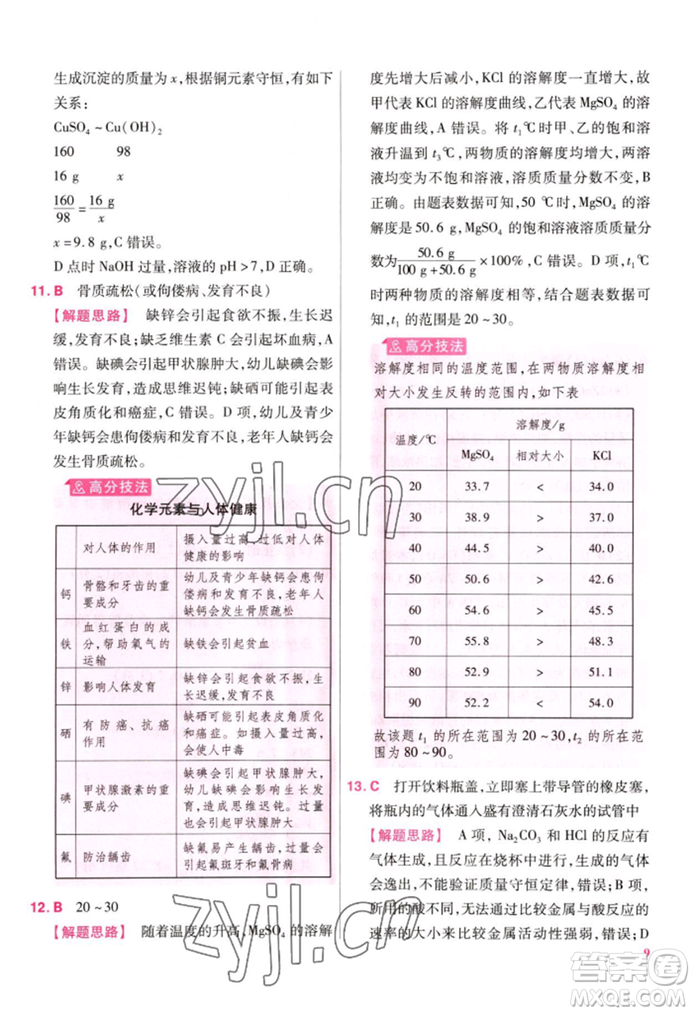 延邊教育出版社2022金考卷百校聯(lián)盟中考信息卷化學(xué)通用版江西專版參考答案