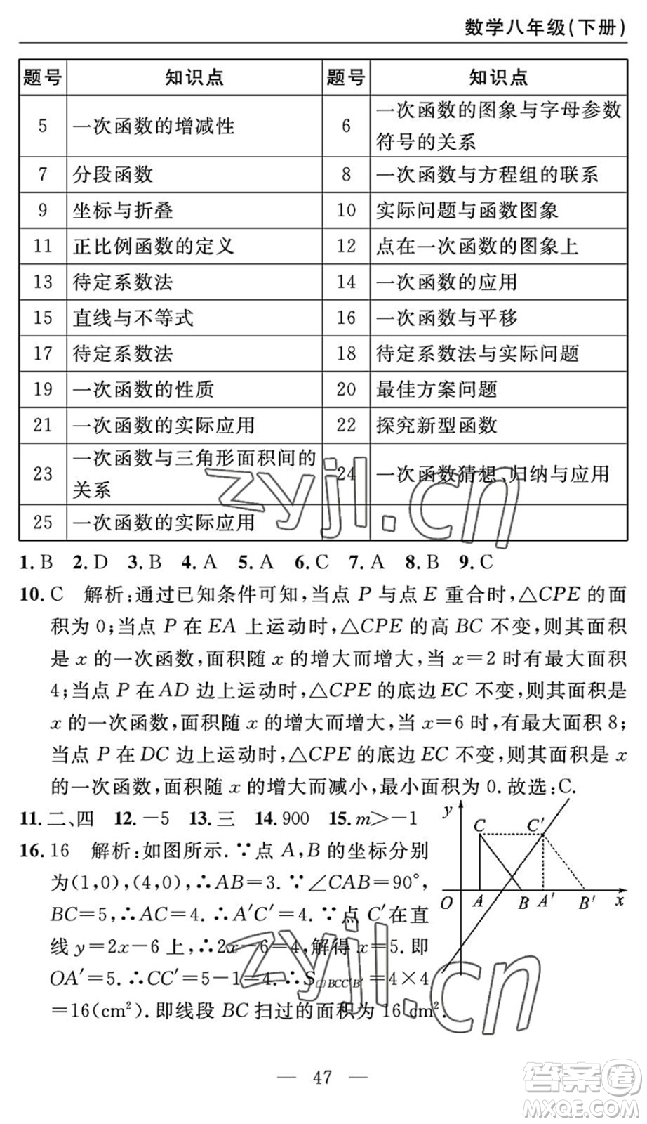長(zhǎng)江少年兒童出版社2022智慧課堂自主評(píng)價(jià)八年級(jí)數(shù)學(xué)下冊(cè)通用版答案