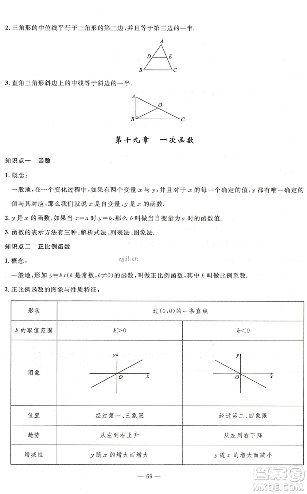 長(zhǎng)江少年兒童出版社2022智慧課堂自主評(píng)價(jià)八年級(jí)數(shù)學(xué)下冊(cè)通用版答案