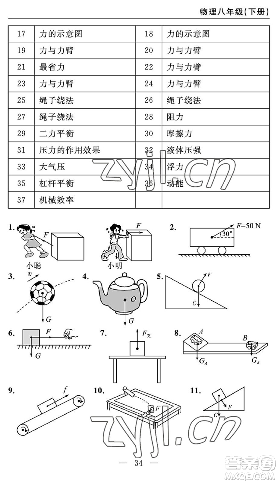 長江少年兒童出版社2022智慧課堂自主評價八年級物理下冊通用版答案