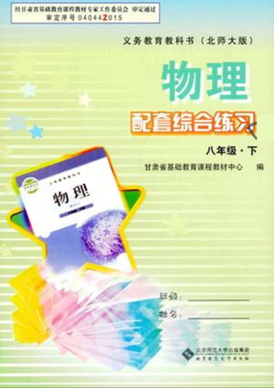 北京師范大學(xué)出版社2022物理配套綜合練習(xí)八年級下冊北師大版答案