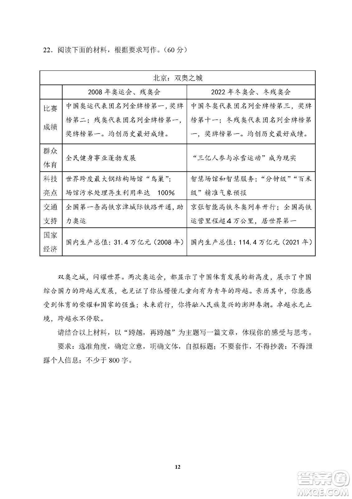 2022高考真題全國(guó)乙卷語(yǔ)文試題及答案解析