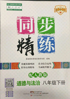 廣東人民出版社2022同步精練道德與法治八年級下冊人教版答案