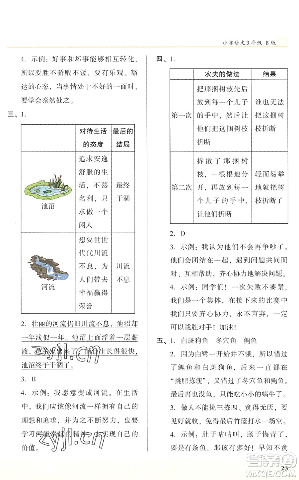 江蘇鳳凰文藝出版社2022木頭馬閱讀力測(cè)評(píng)三年級(jí)語(yǔ)文下冊(cè)B版武漢專版答案