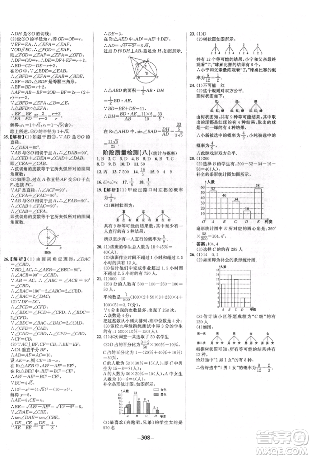 未來(lái)出版社2022世紀(jì)金榜初中全程復(fù)習(xí)方略數(shù)學(xué)人教版青海專版參考答案