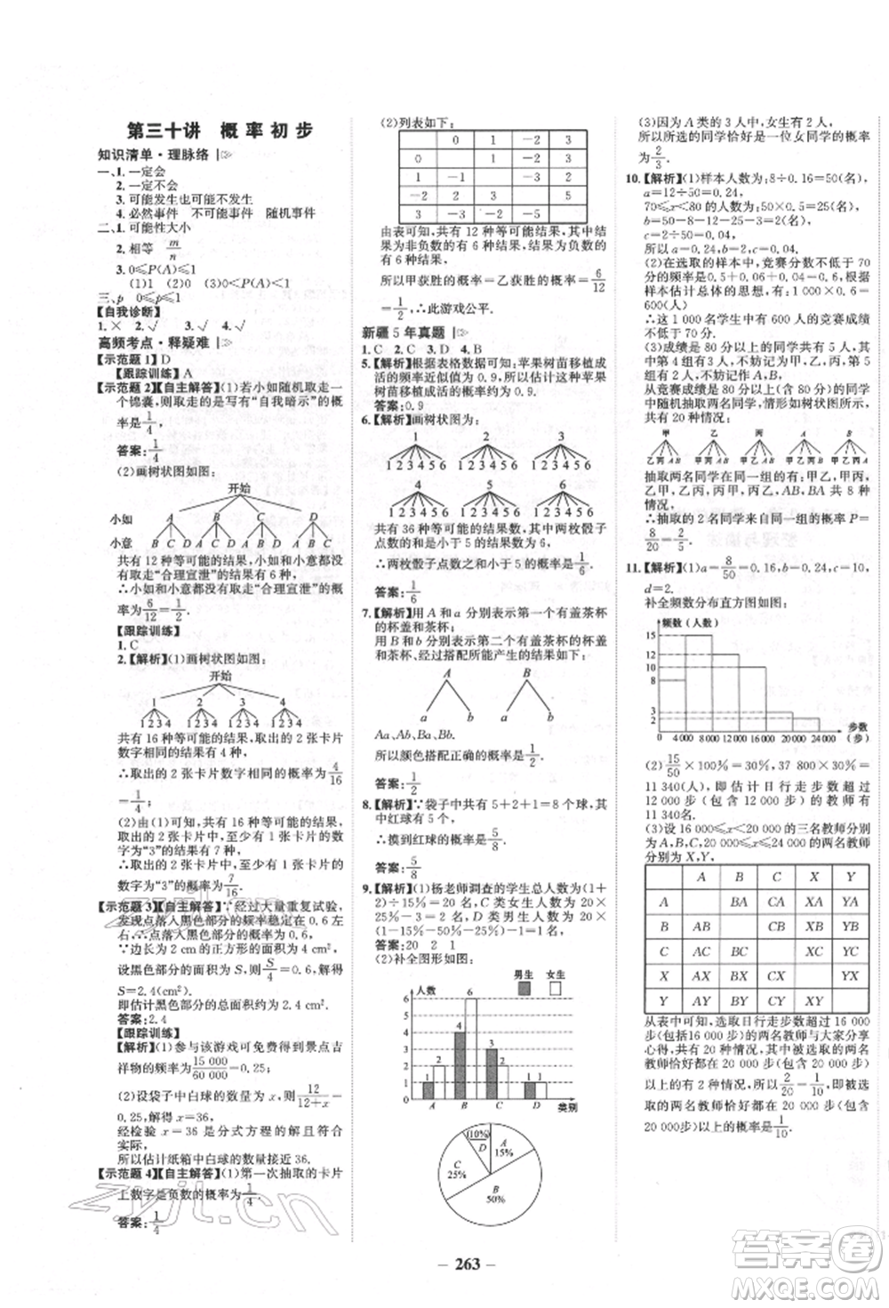 河北少年兒童出版社2022世紀(jì)金榜初中全程復(fù)習(xí)方略數(shù)學(xué)人教版新疆專版參考答案