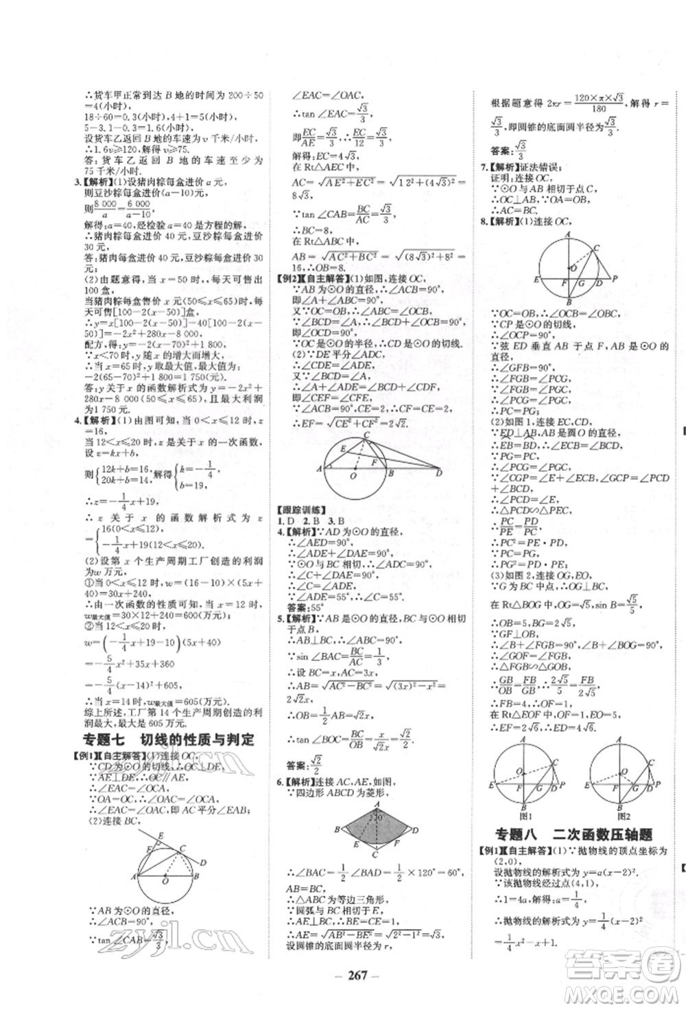 河北少年兒童出版社2022世紀(jì)金榜初中全程復(fù)習(xí)方略數(shù)學(xué)人教版新疆專版參考答案
