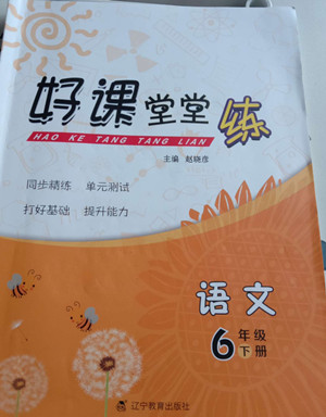 遼寧教育出版社2022好課堂堂練語(yǔ)文六年級(jí)下冊(cè)人教版答案