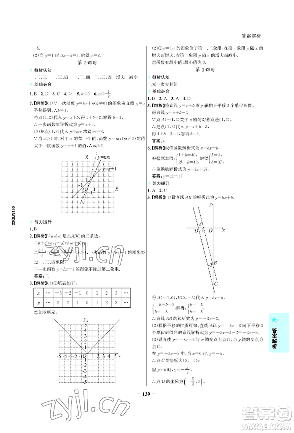 浙江科學技術出版社2022世紀金榜活學巧練八年級下冊數(shù)學人教版參考答案