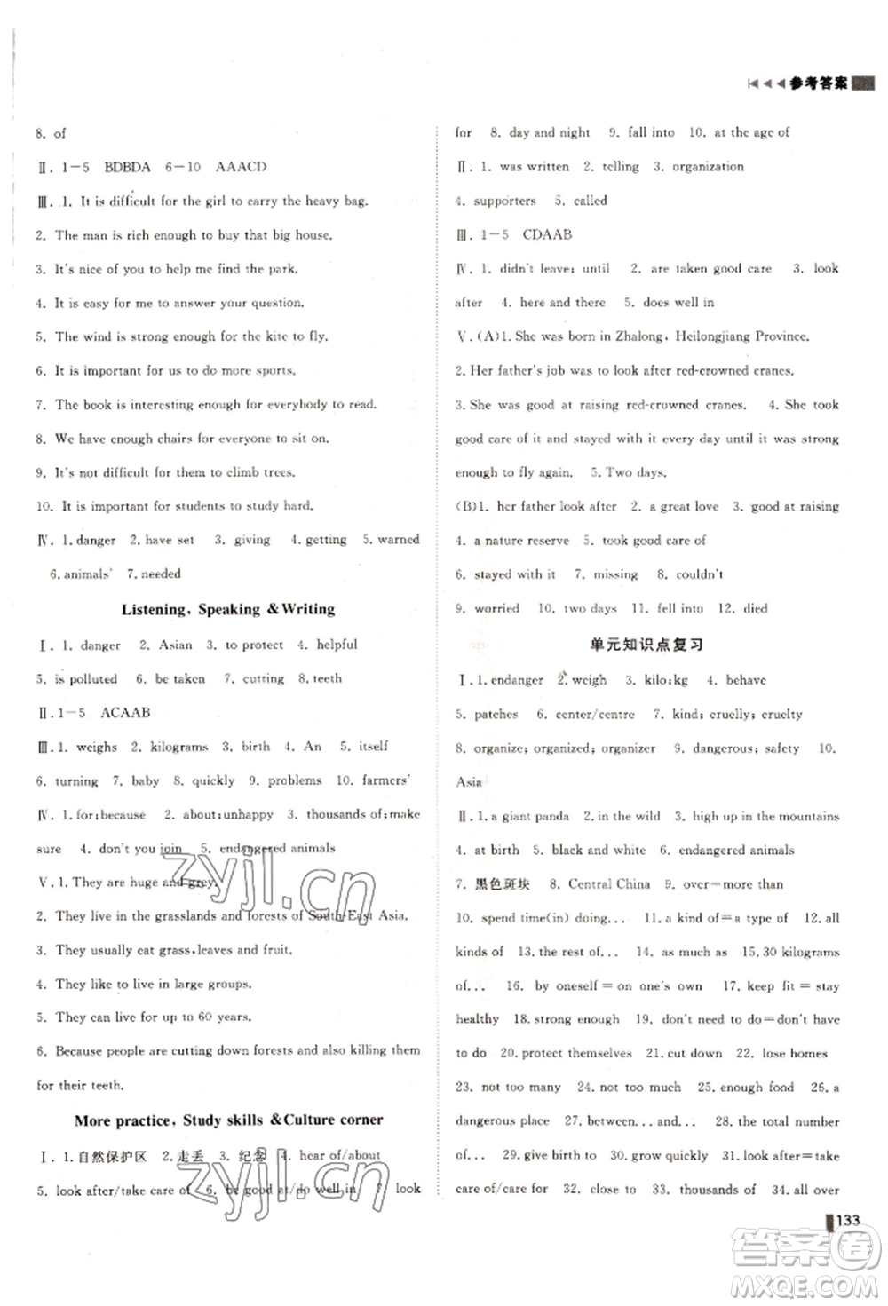 北方婦女兒童出版社2022勝券在握遼寧作業(yè)分層培優(yōu)學案八年級下冊英語滬教版參考答案