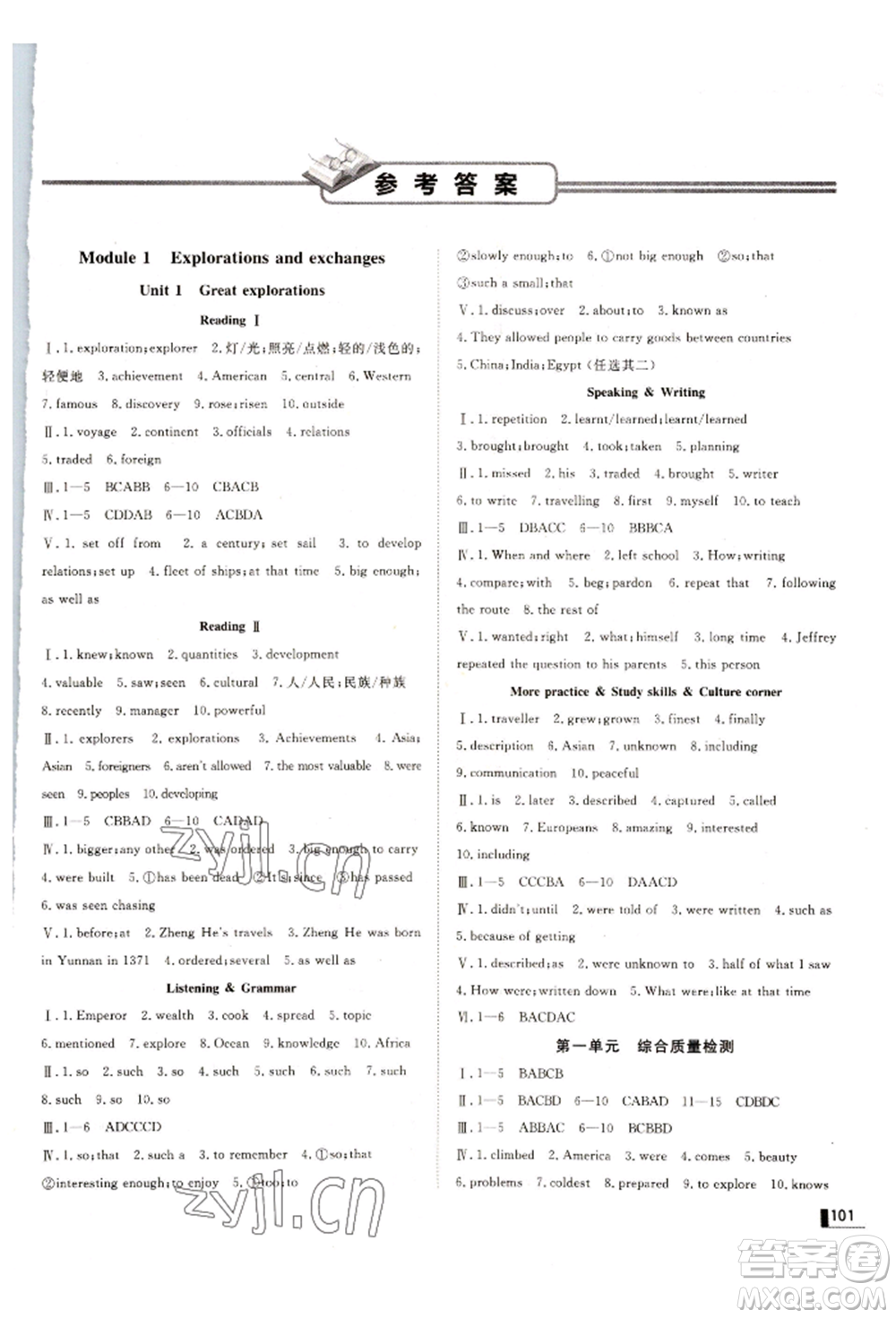 北方婦女兒童出版社2022勝券在握遼寧作業(yè)分層培優(yōu)學(xué)案九年級(jí)下冊(cè)英語(yǔ)滬教版參考答案