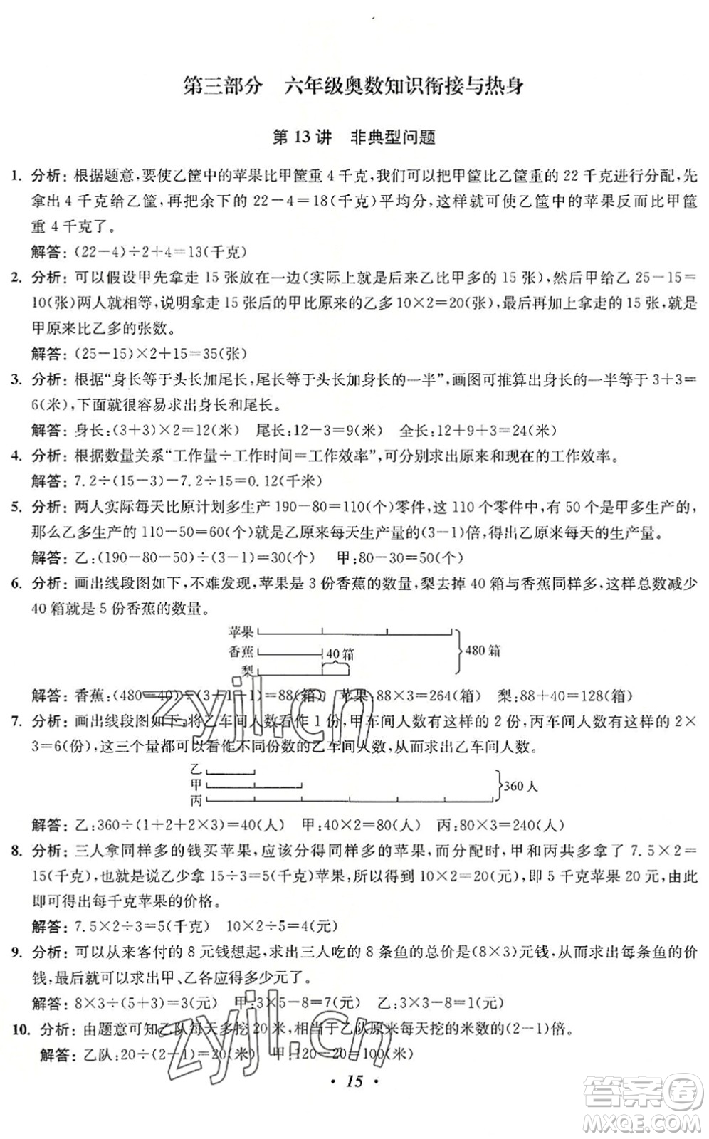 江蘇鳳凰美術出版社2022暑假培優(yōu)銜接16講5升6年級數(shù)學人教版答案