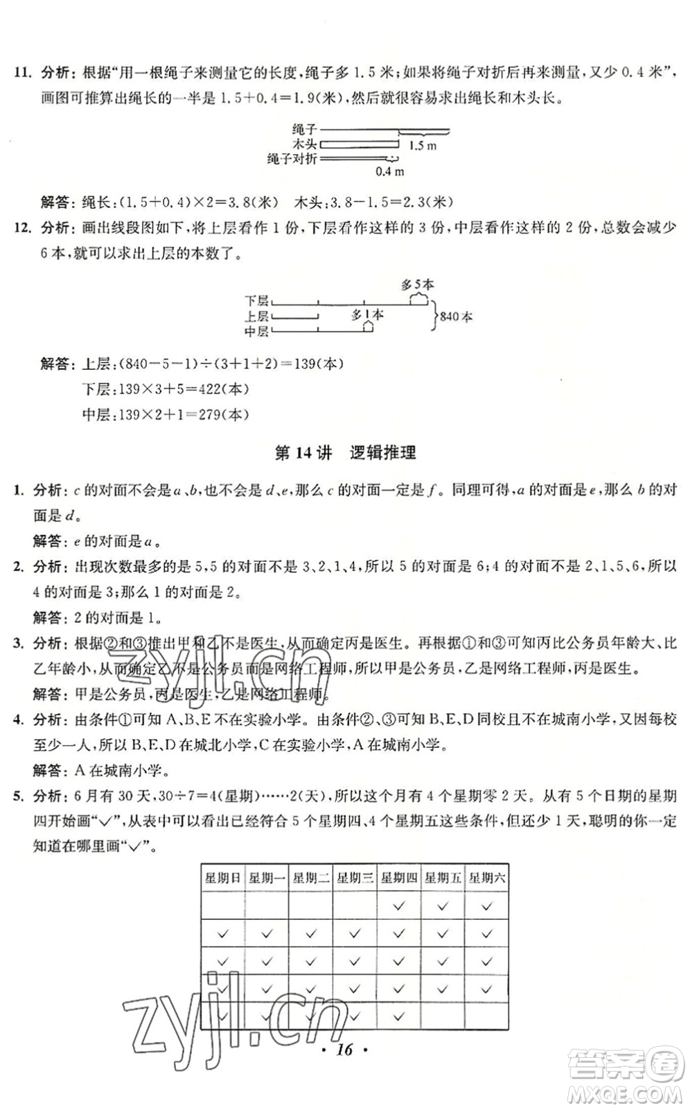 江蘇鳳凰美術出版社2022暑假培優(yōu)銜接16講5升6年級數(shù)學人教版答案