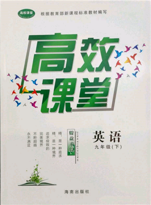 海南出版社2022高效課堂九年級下冊英語仁愛版參考答案