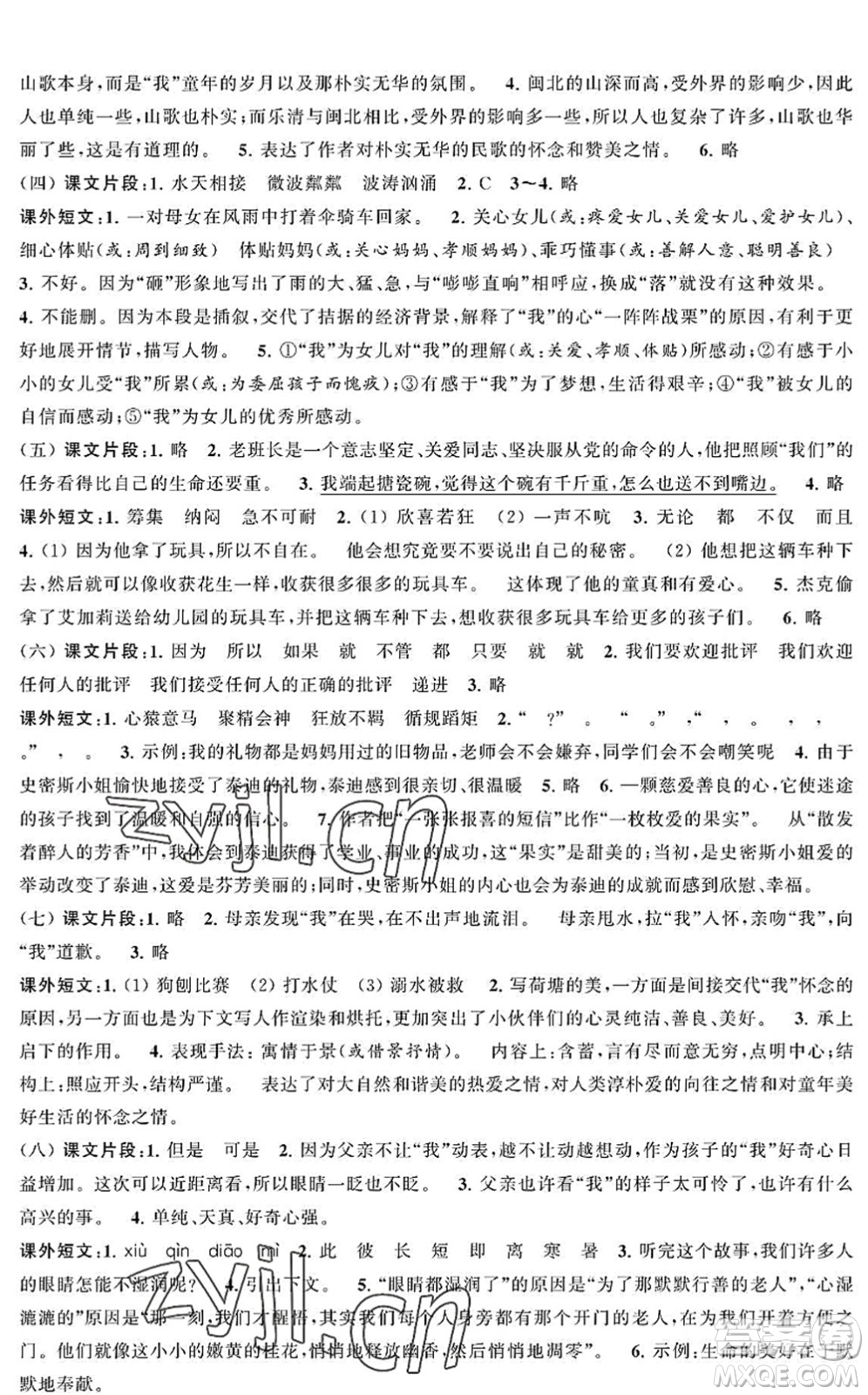 江蘇鳳凰科學技術(shù)出版社2022新思維沖刺小升初達標總復習六年級語文提升版答案