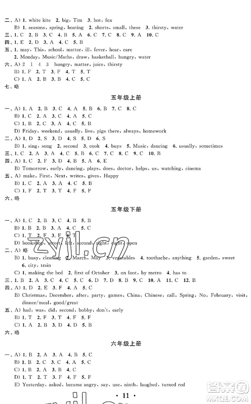江蘇鳳凰科學(xué)技術(shù)出版社2022新思維沖刺小升初達(dá)標(biāo)總復(fù)習(xí)六年級(jí)英語(yǔ)提升版答案