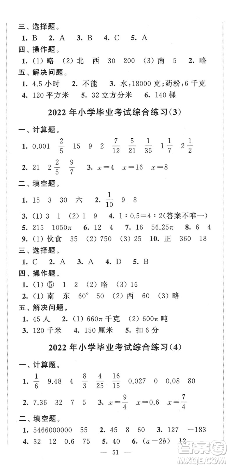 江蘇人民出版社2022小學(xué)升初中教材學(xué)法指導(dǎo)六年級(jí)數(shù)學(xué)蘇教版答案