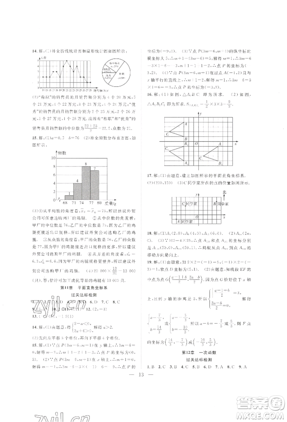 合肥工業(yè)大學(xué)出版社2022假期伴你行暑假?gòu)?fù)習(xí)計(jì)劃八年級(jí)數(shù)學(xué)滬科版參考答案