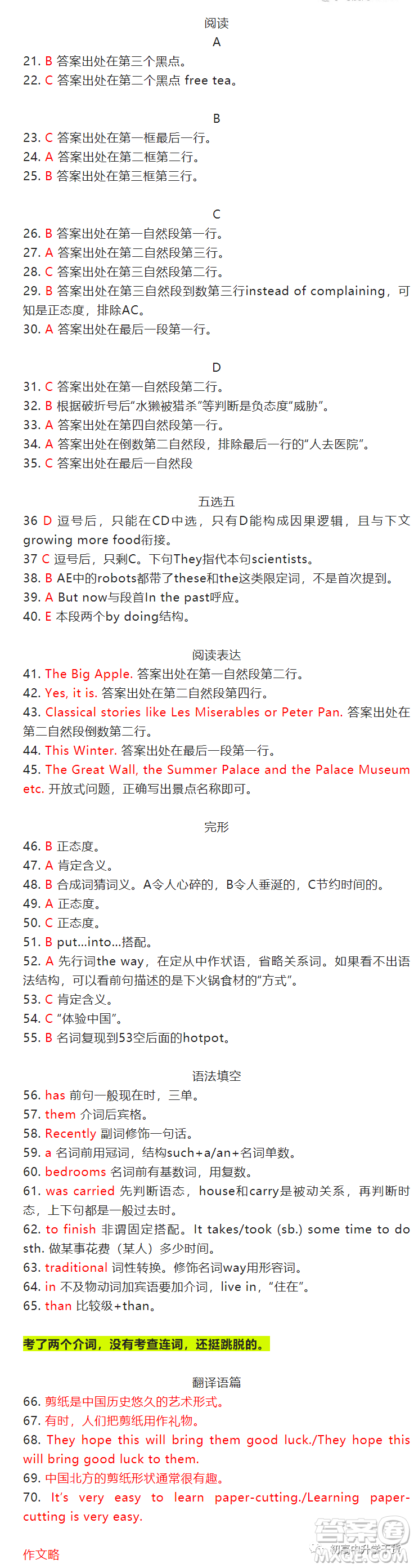 2022年長(zhǎng)沙市初中學(xué)業(yè)水平考試英語試卷及答案