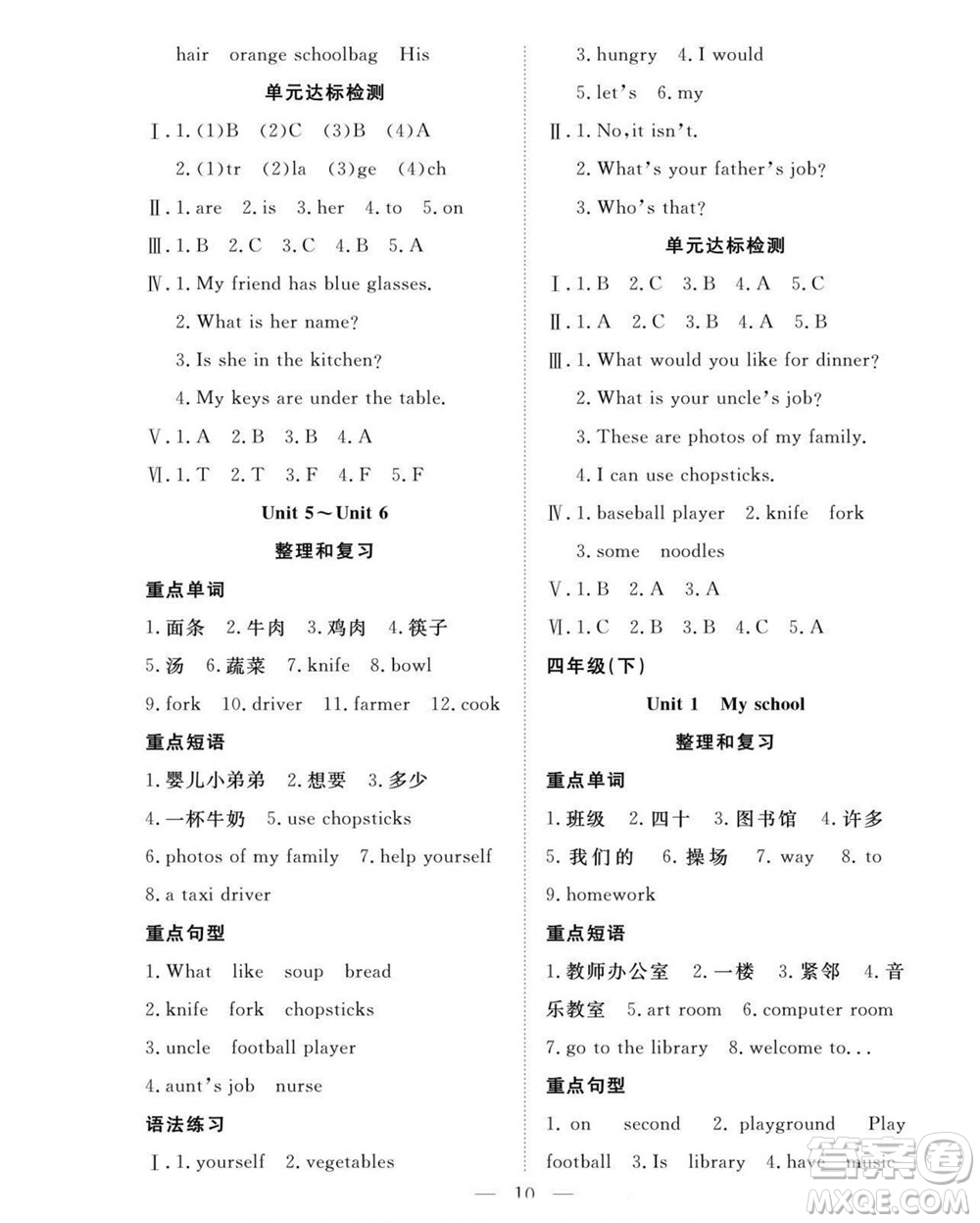 吉林教育出版社2022優(yōu)等生快樂暑假最佳復(fù)習(xí)計(jì)劃四年級英語人教版答案