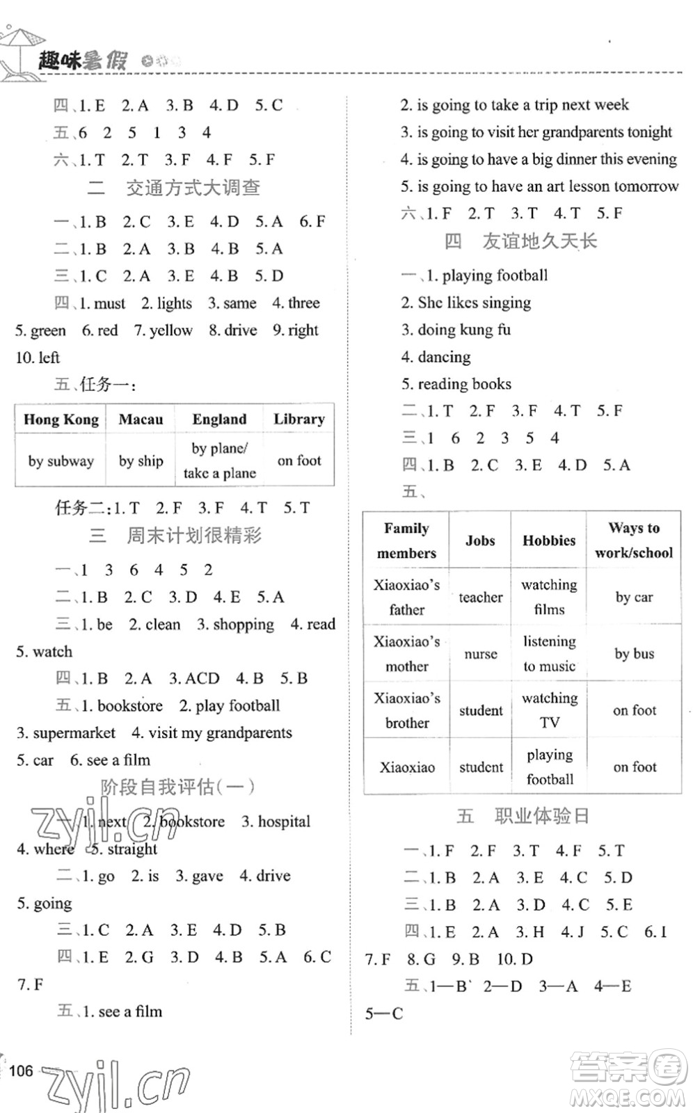 江西科學(xué)技術(shù)出版社2022趣味暑假六年級(jí)合訂本通用版答案