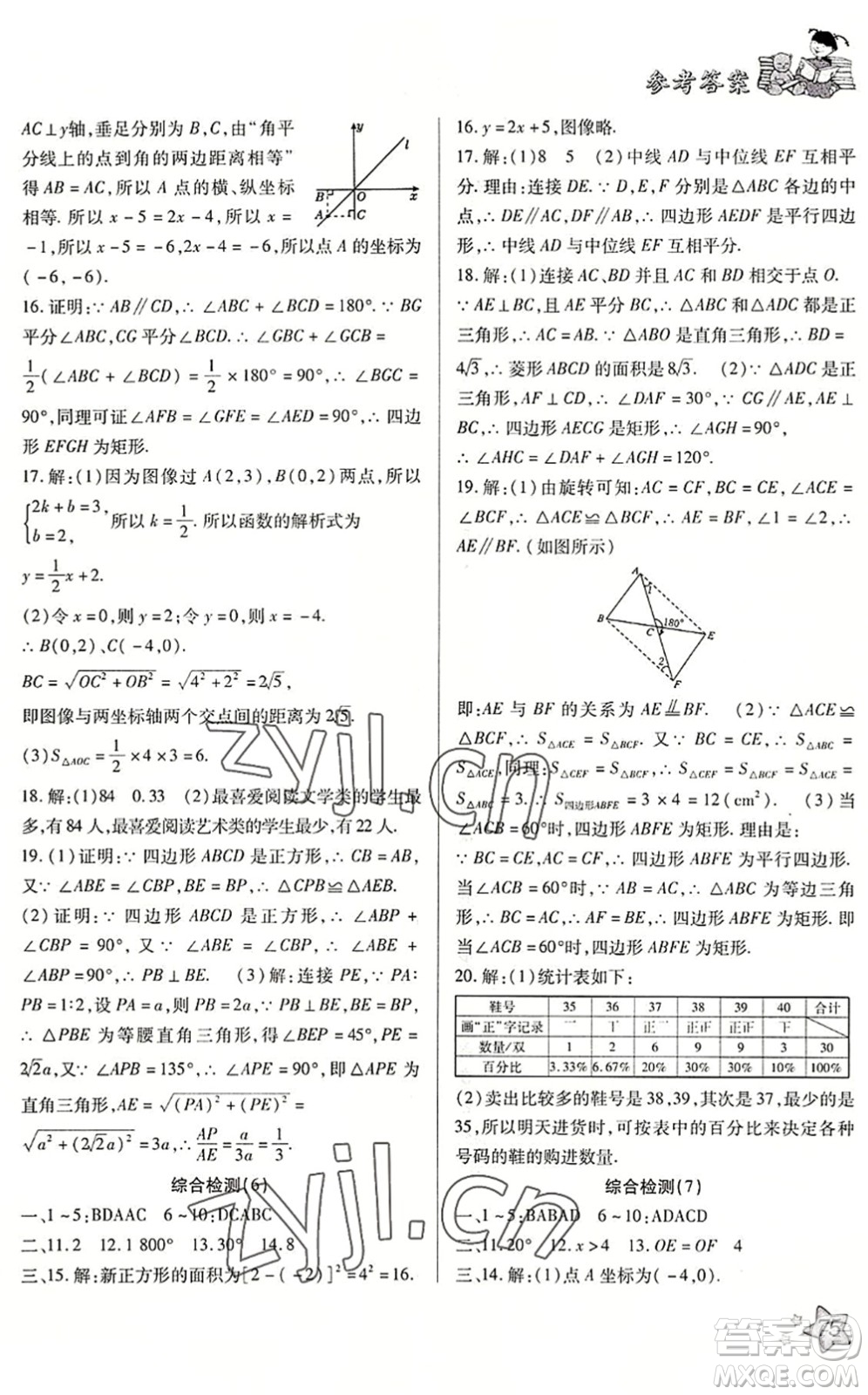 河北科學(xué)技術(shù)出版社2022輕松總復(fù)習(xí)假期作業(yè)輕松暑假八年級(jí)數(shù)學(xué)通用版答案