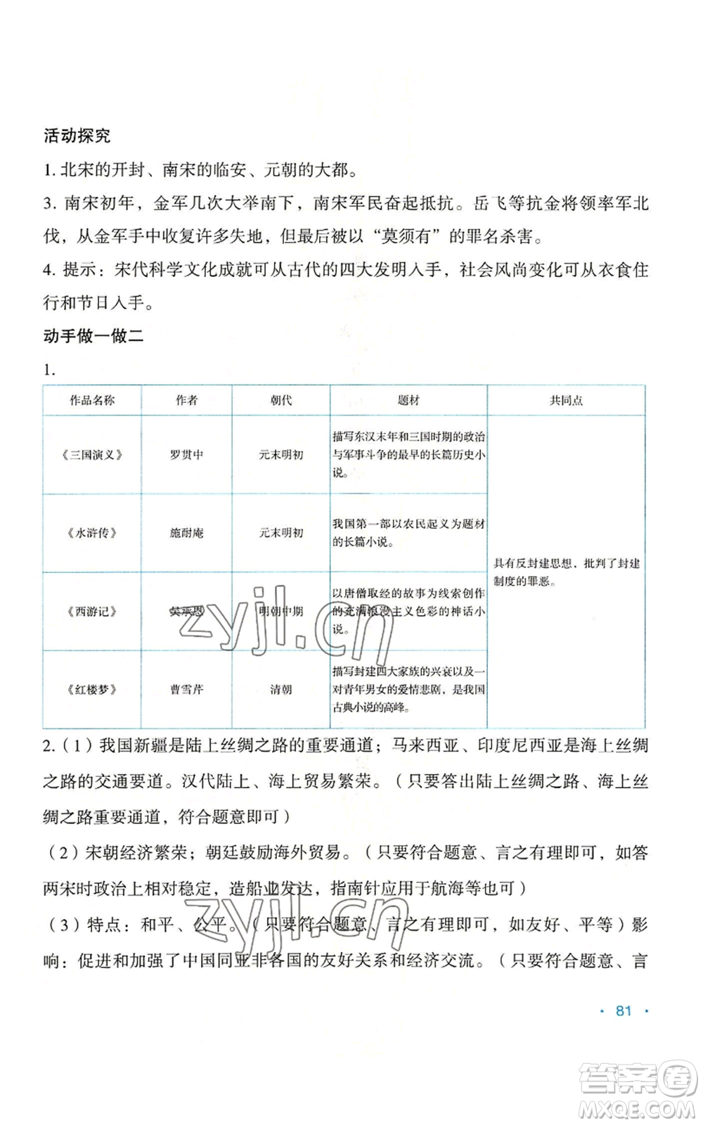 吉林出版集團(tuán)股份有限公司2022假日綜合七年級暑假通用版參考答案