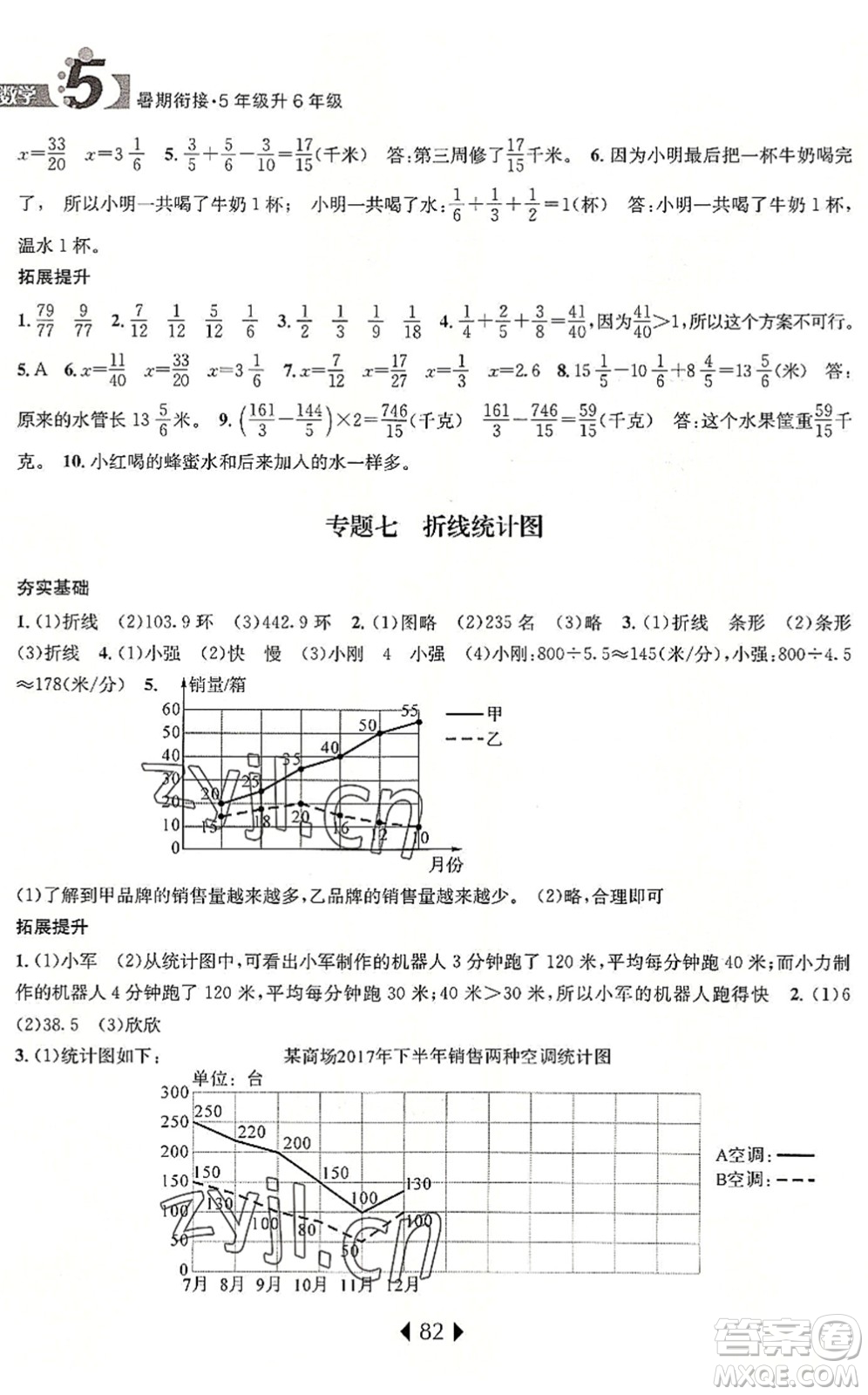 南京大學(xué)出版社2022小學(xué)暑期銜接五升六年級(jí)數(shù)學(xué)人教版答案
