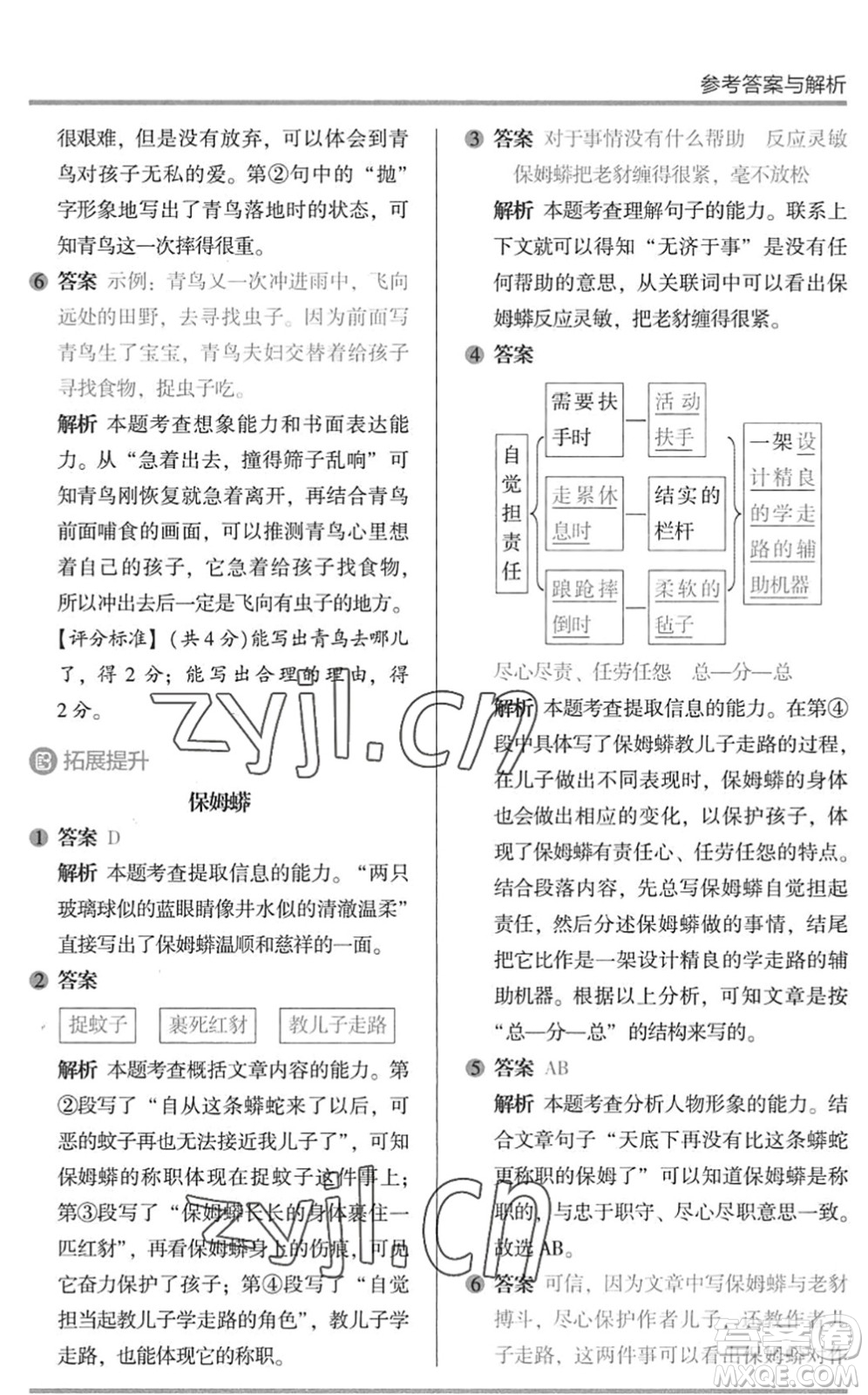 湖南師范大學(xué)出版社2022木頭馬閱讀力測(cè)評(píng)暑假讀寫輔導(dǎo)五年級(jí)語(yǔ)文通用版答案