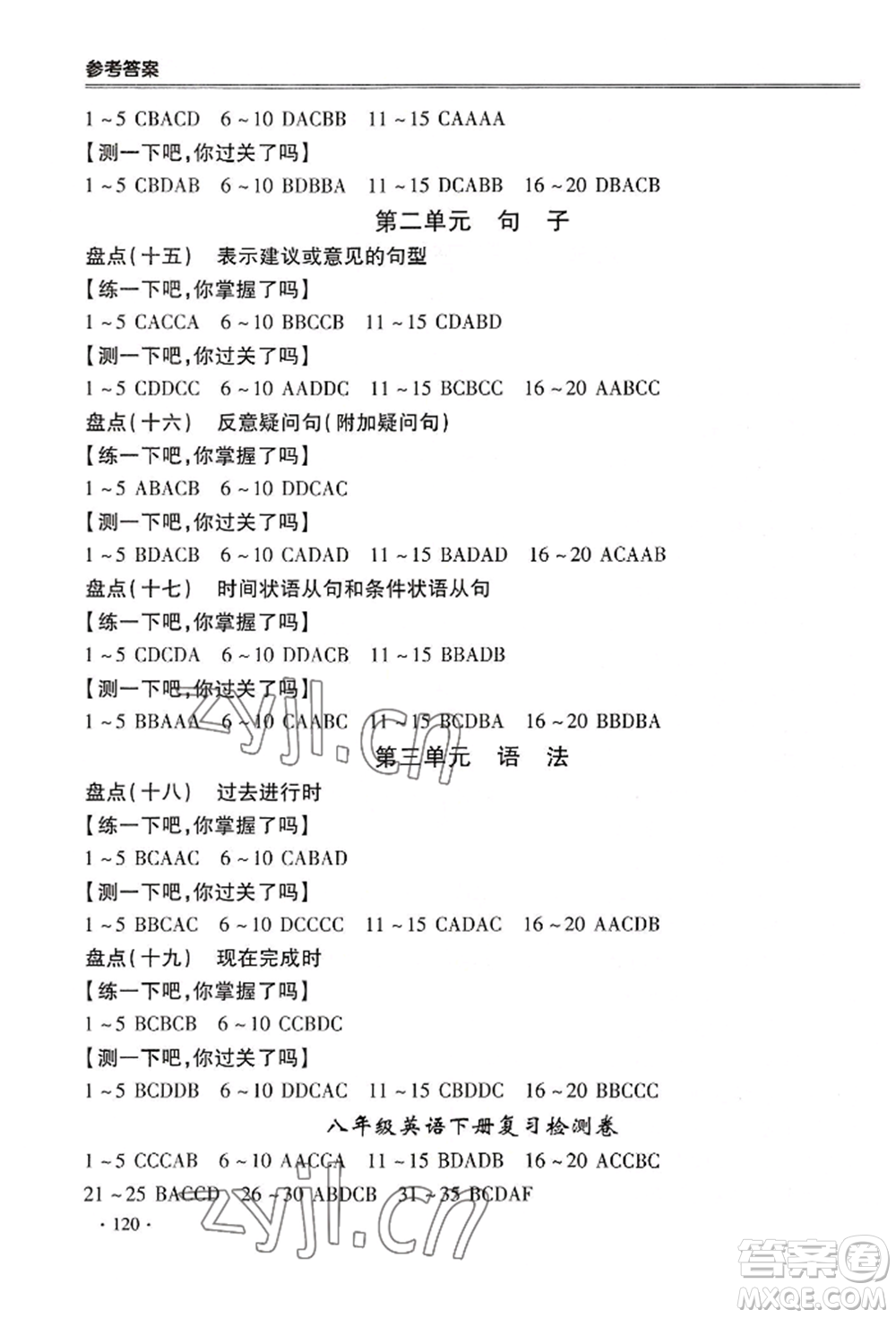 合肥工業(yè)大學(xué)出版社2022哈皮暑假八年級(jí)英語(yǔ)人教版參考答案