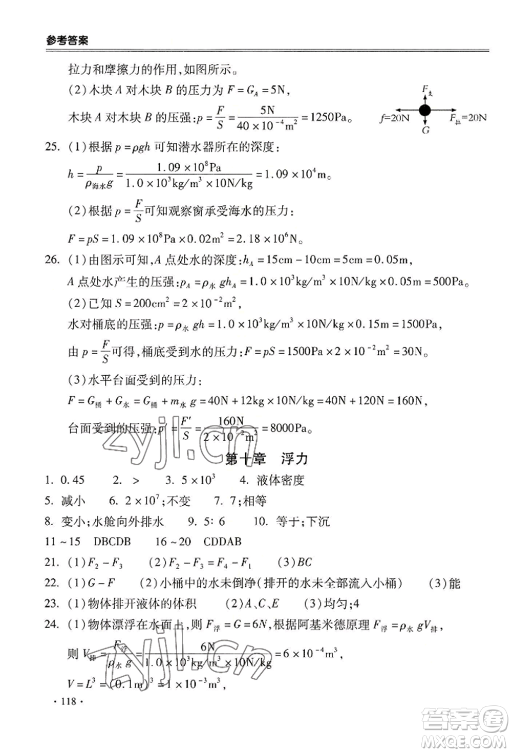 合肥工業(yè)大學(xué)出版社2022哈皮暑假八年級(jí)物理人教版參考答案
