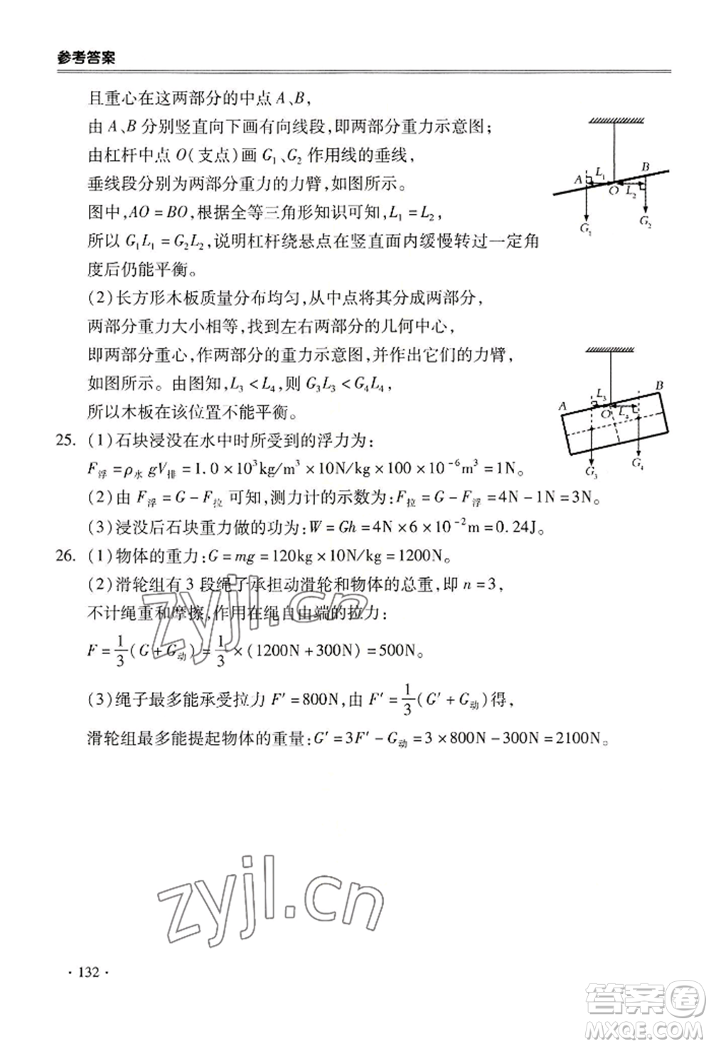 合肥工業(yè)大學(xué)出版社2022哈皮暑假八年級(jí)物理人教版參考答案