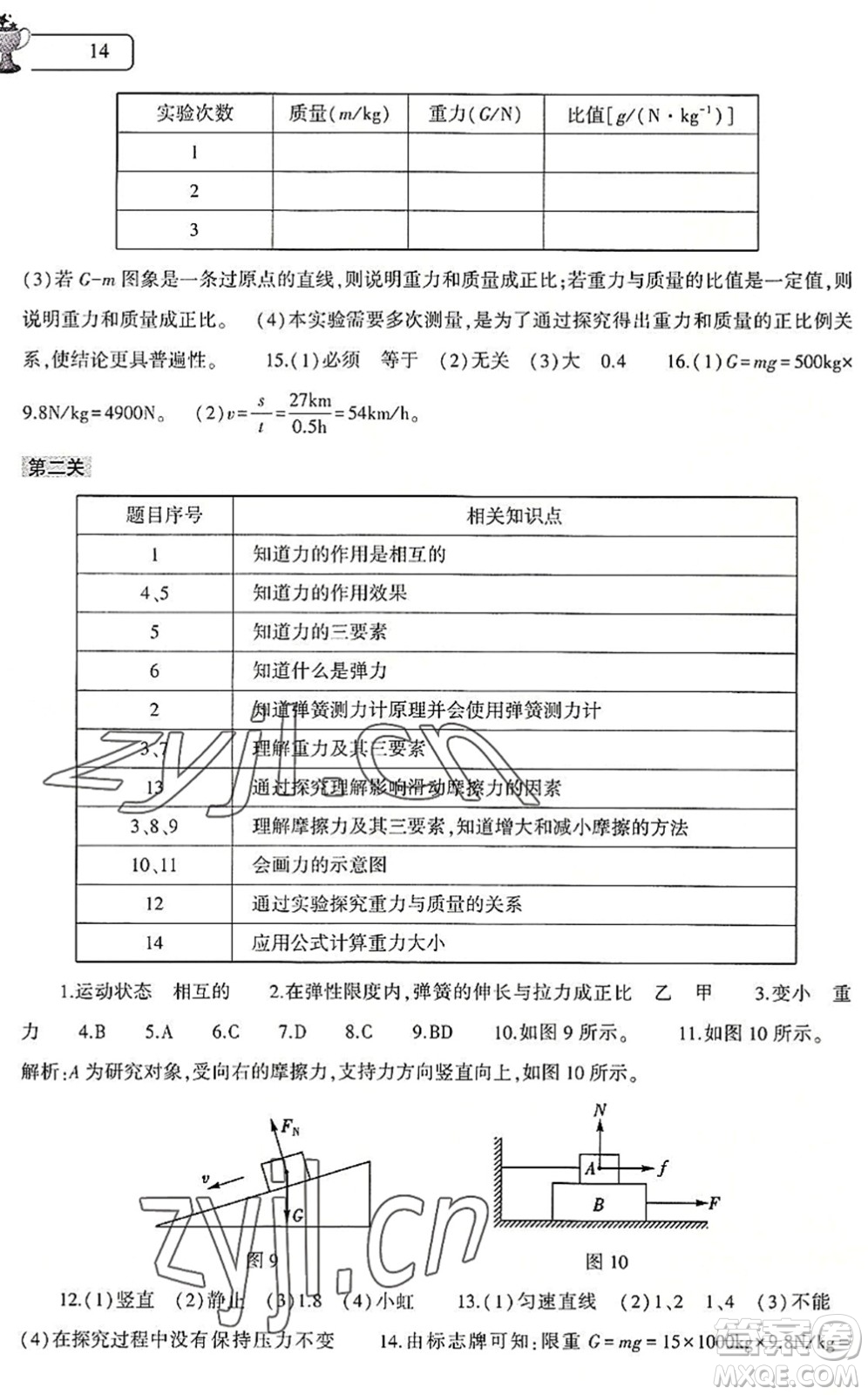 大象出版社2022物理暑假作業(yè)本八年級滬科版答案