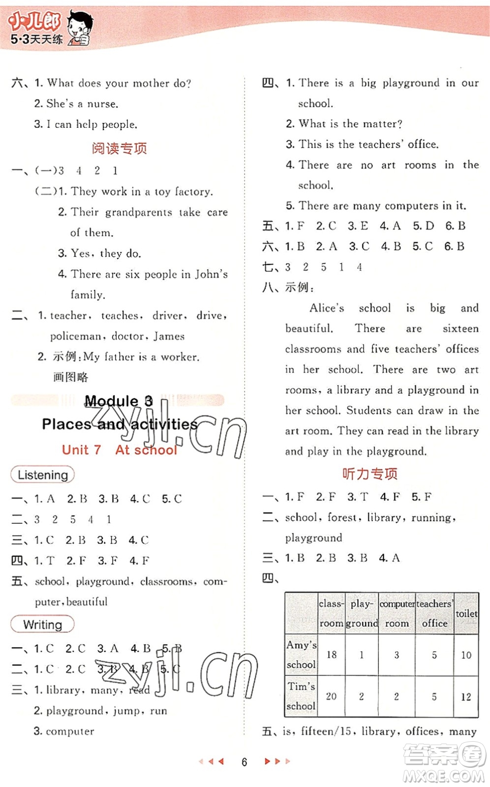 教育科學(xué)出版社2022秋季53天天練四年級(jí)英語(yǔ)上冊(cè)HN滬教牛津版答案