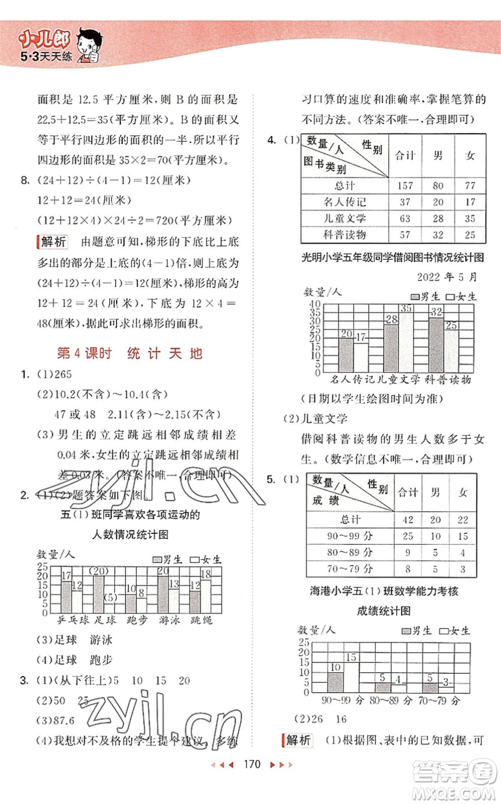 教育科學(xué)出版社2022秋季53天天練五年級(jí)數(shù)學(xué)上冊(cè)SJ蘇教版答案